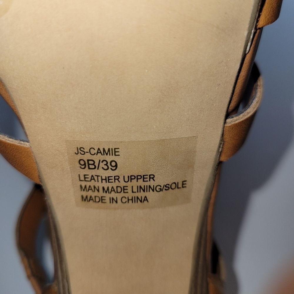 Jessica Simpson Sandals Camie Brown Size 9B - Picture 8 of 8